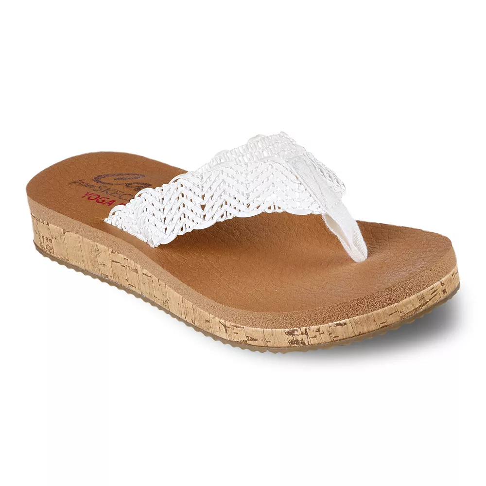 Skechers Cali Sandcomber Women's Wedge Thong Sandals 1 Skechers Cali Sandcomber Women's Wedge Thong Sandals