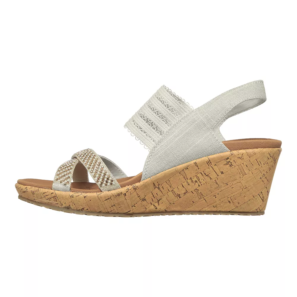 Skechers Beverlee Fancy Sips Women's Wedge Sandals 3 Skechers Beverlee Fancy Sips Women's Wedge Sandals - Image 3