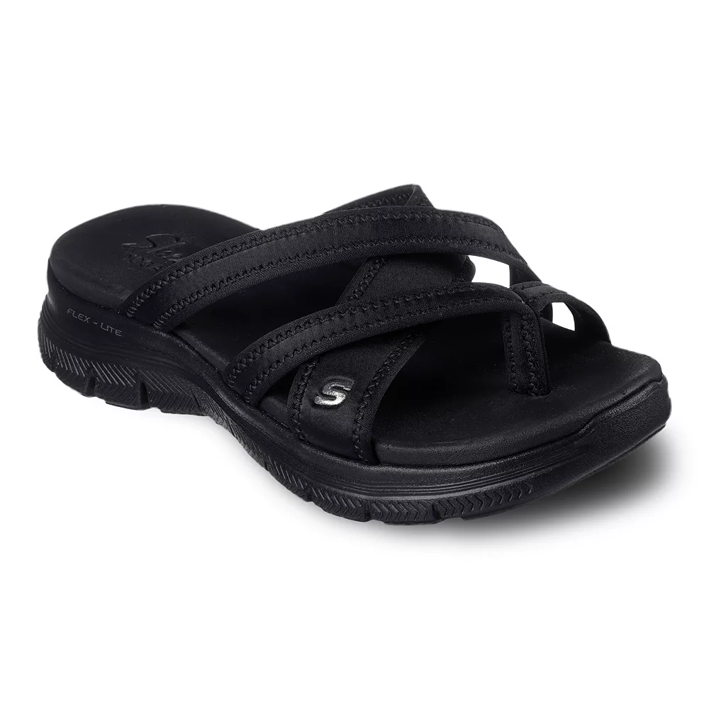 Skechers Flex Appeal 4.0 Start Up 3.0 Women's Strappy Slide Sandals 1 Skechers Flex Appeal 4.0 Start Up 3.0 Women's Strappy Slide Sandals