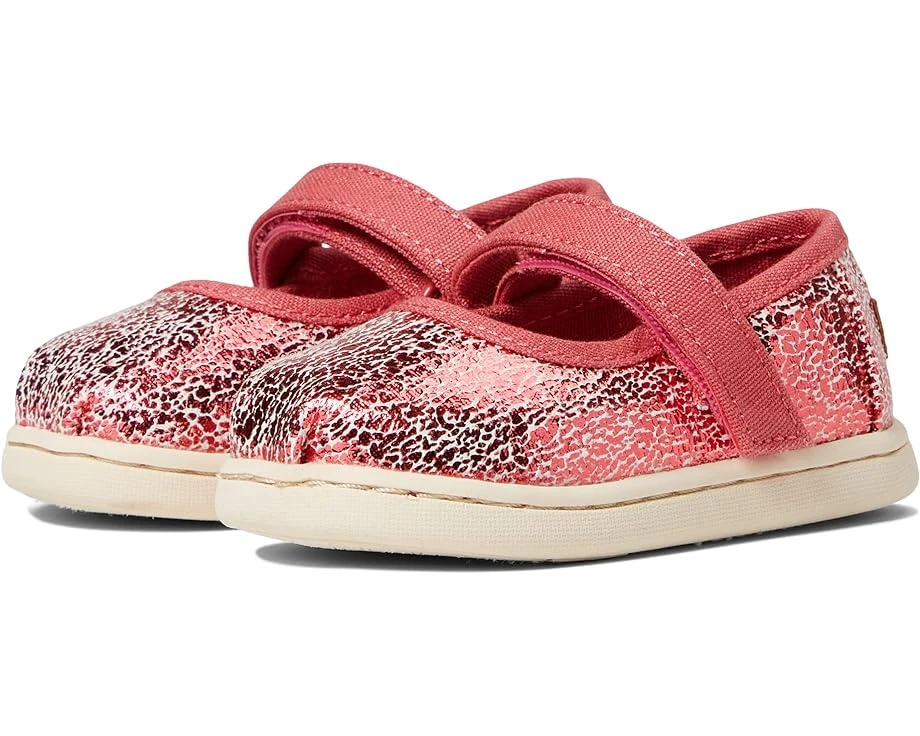 TOMS Kids Crackle Foil Tiny Mary Jane (Toddler/Little Kid) 1 TOMS Kids Crackle Foil Tiny Mary Jane (Toddler/Little Kid)